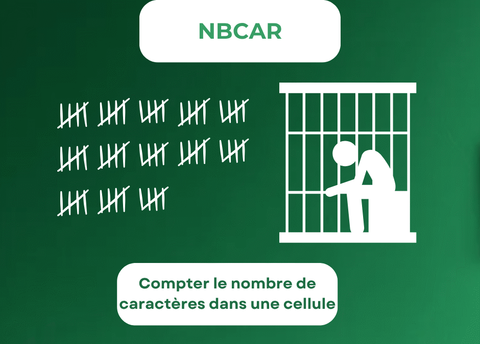 Compter le nombre de caractères dans une cellule avec la fonction NBCAR