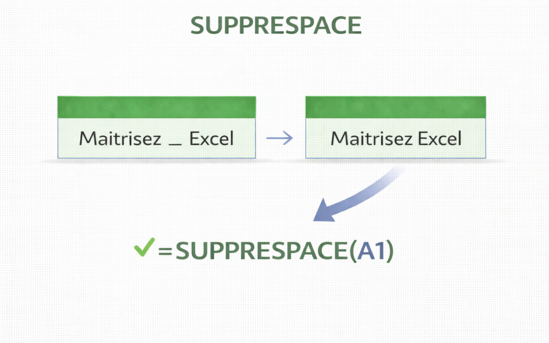 Supprimer les espaces inutiles avec la fonction SUPPRESPACE